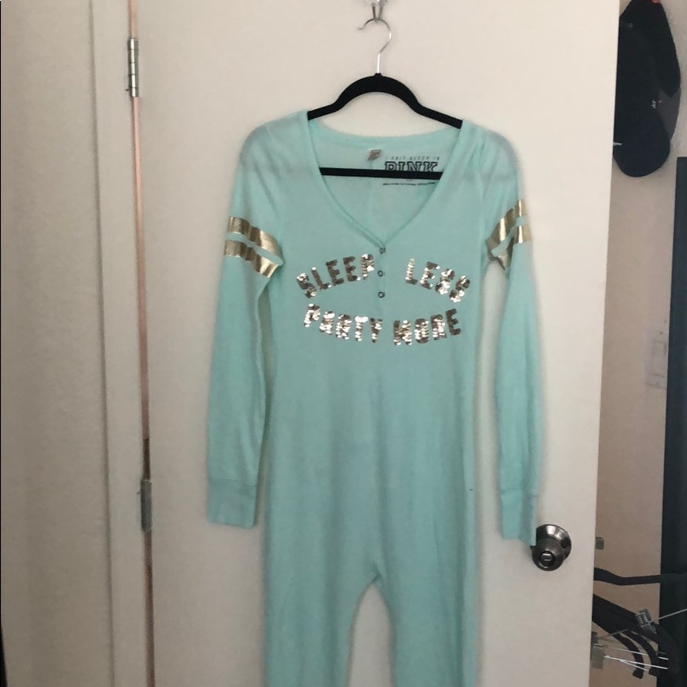 PINK onesie. Turquoise & gold.